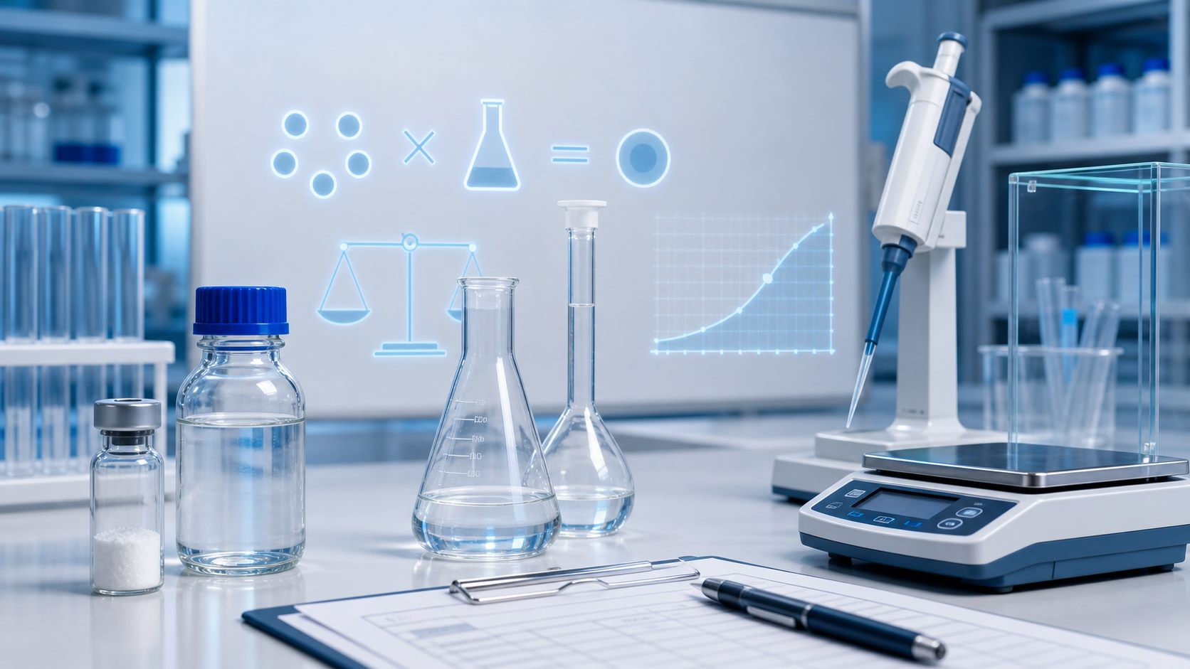 Laboratory peptide reconstitution equipment and vial